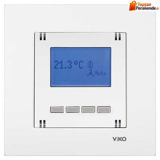 Viko Karre/Meridian Beyaz Digital Termostat Mekanizma ( Çerçeve Hariç ) 90967132